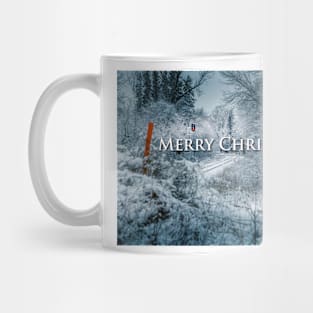 Merry Christmas Snow Tracks Mug